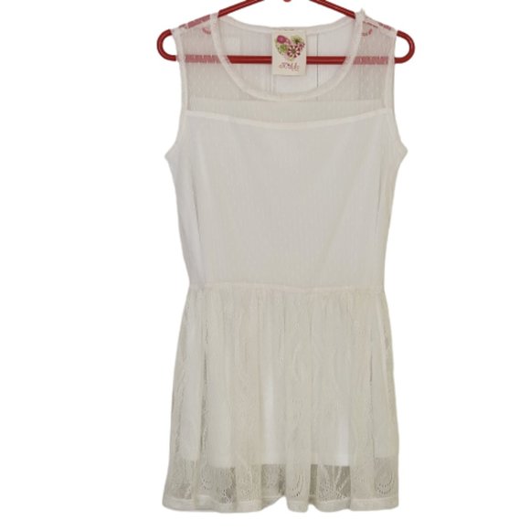 White Lace Dress Size 6 – Sleeveless Mesh Yoke, Party Outfit Kiddo by Katie - Picture 11 of 14